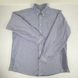 L.L. Bean Men's Button Down Shirt XXL Tall Blue Oxford 100% Pima Cotton